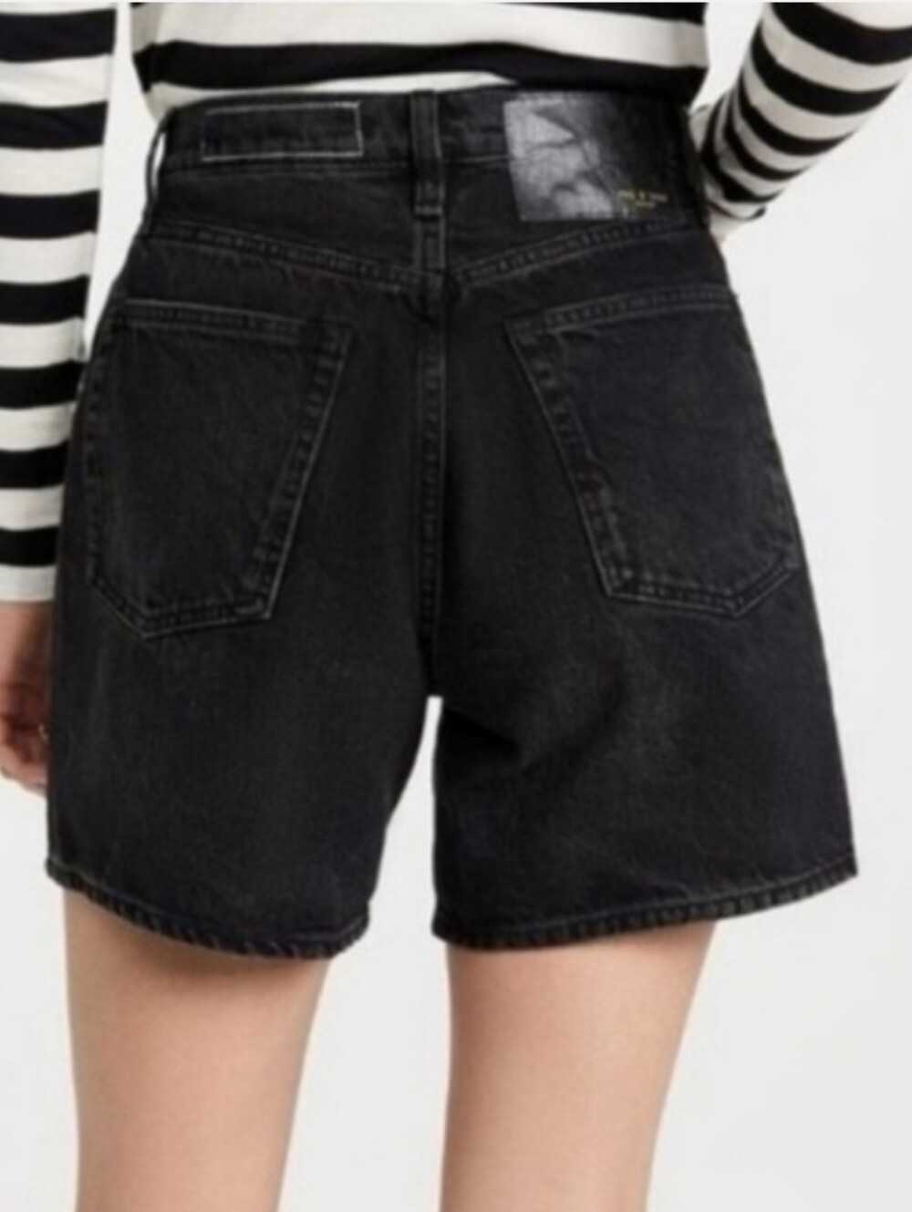 Rag & Bone Maya High Rise 6” Short in Black Modest Size 23